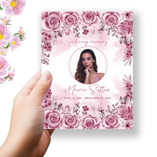 Show details for Pink Floral Border Program 