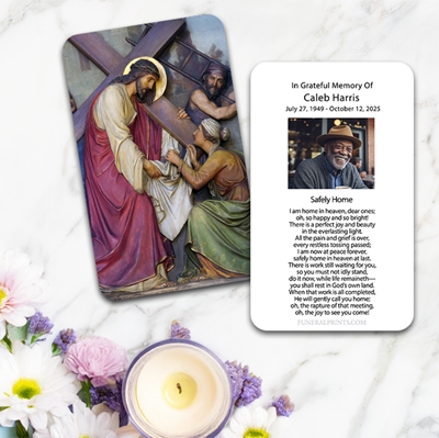 Show details for Jesus Carrying Cross 2 Spanish Prayer Card