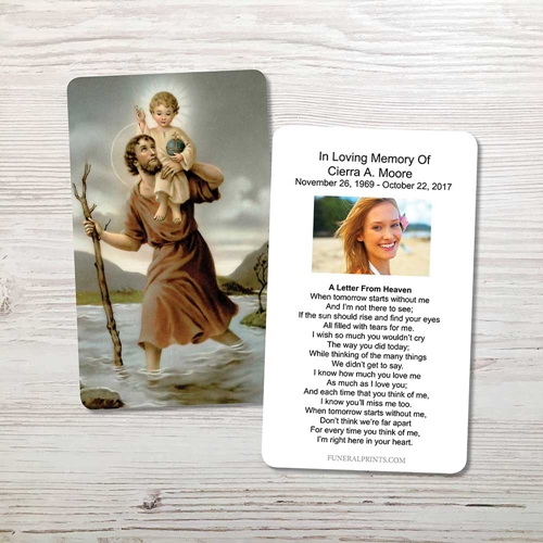 Picture of St. Christopher Memorial Card
