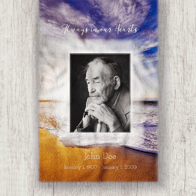 Show details for Oceanfront Memorial Photo Blanket