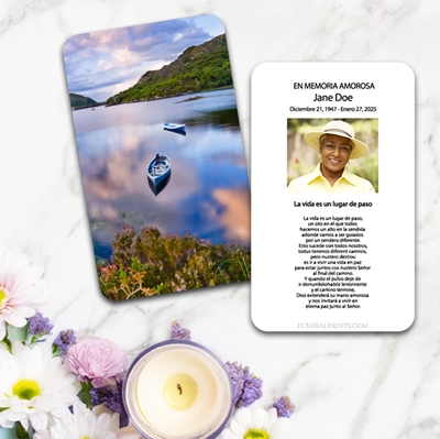 Show details for XX Canoe on Lake in Killareny Spanish Prayer Card