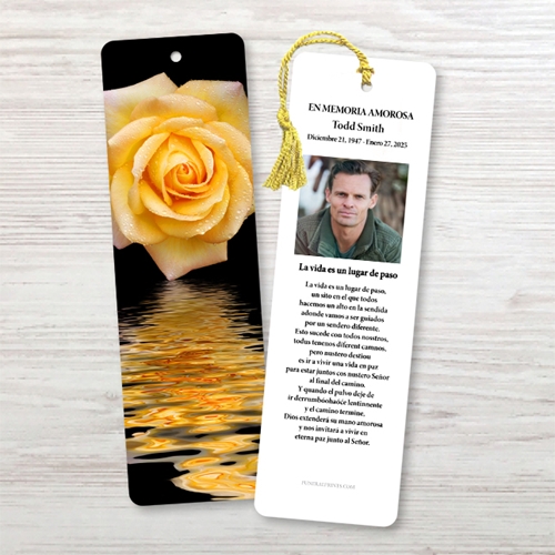 Show details for Yellow Rose Spanish Bookmark