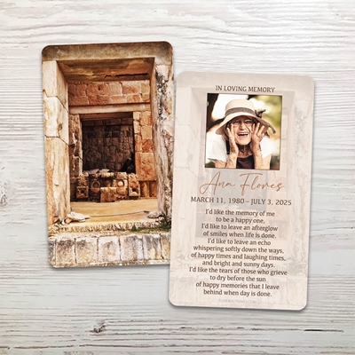 Show details for Mayan Kabah English Memorial Card