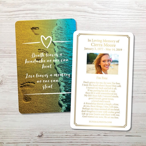 Show details for Love Leaves A Memory Premium Prayer Card