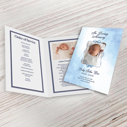 Show details for Baby Boy Funeral Program (Design For Me)