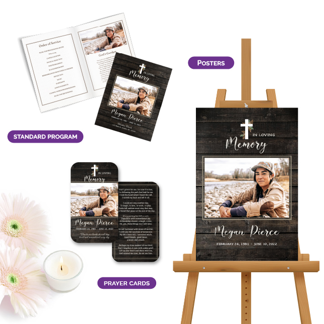 Show details for Rustic Religious Memorial Package