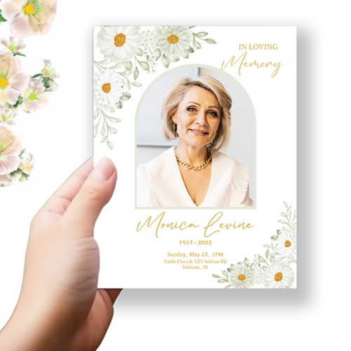 Show details for White Floral Border Program 