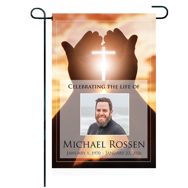 Show details for Cross in Hand Garden Flag