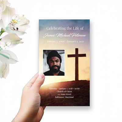 Show details for Rising Cross Trifold Program 