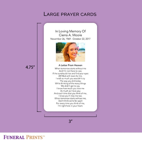 Show details for Virgin Mary with Jesus Large Memorial Card (3" x 4.75")