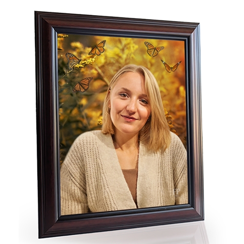 Show details for Framed Memorial Portrait - Fragile Beauty Background