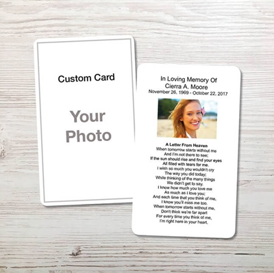 Show details for Custom Memorial Card