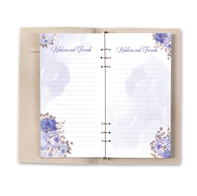 Show details for Purple Gold Floral Guest Book - Brown