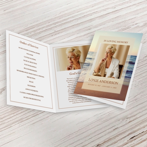 Show details for Sunset Scenery Funeral Program (MegaEdit)