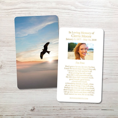 Show details for Sunrise Dove Gold Foil Memorial Card