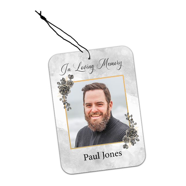 Show details for Black Gold Floral Air Freshener