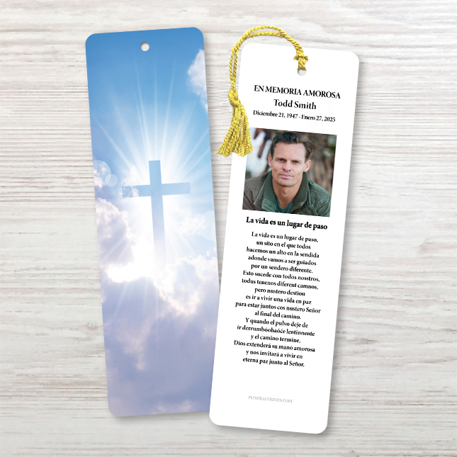 Show details for Cross in Clouds Spanish Bookmark