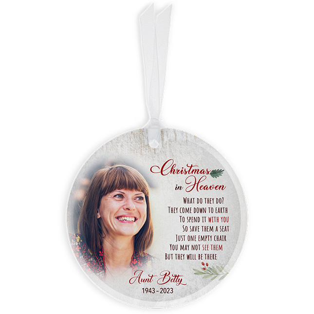 Show details for White Wooden Circle Ornament