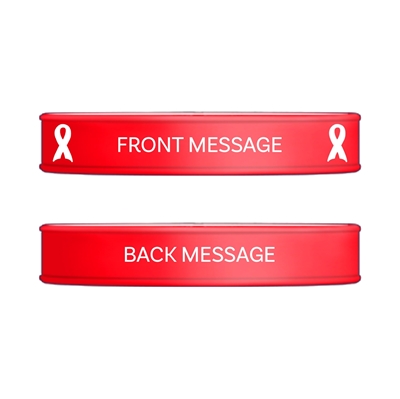 Show details for Red and White Ribbons Wristband