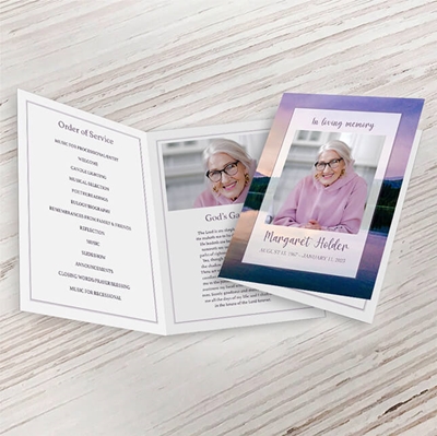 Show details for Purple Sunset Premium Program (8.5x11)