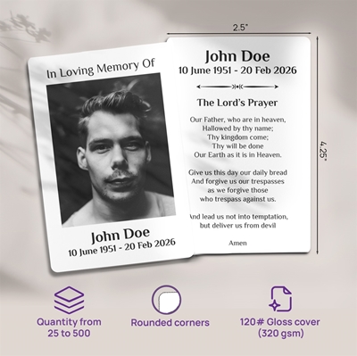 Show details for In Loving Memory Classic Memorial Card