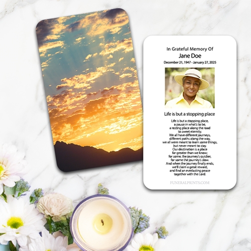 Show details for New Day Large Memorial Card (3" x 4.75")