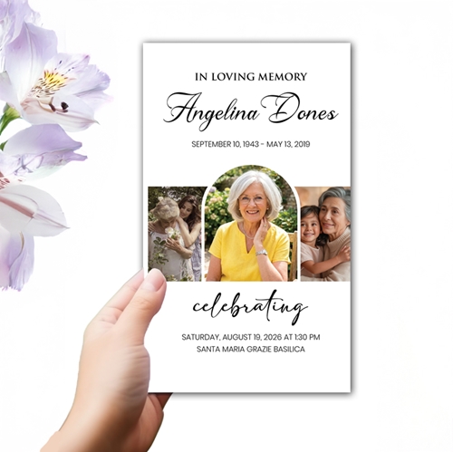 Show details for Celebration of Life Photo Collage Trifold Program