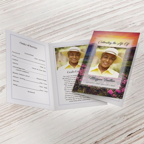 Show details for Purple Fields Funeral Program (MegaEdit)