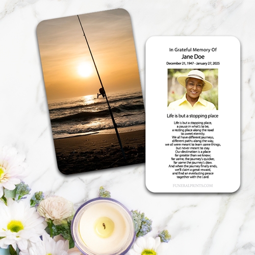 Show details for Fishing Pole Spanish Prayer Card