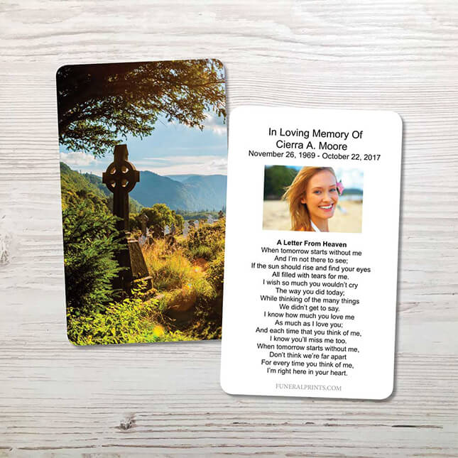 Show details for Glendaloug Celtic Cross Memorial Card