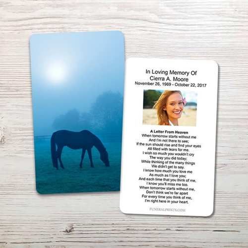 Show details for Horse Memorial Card