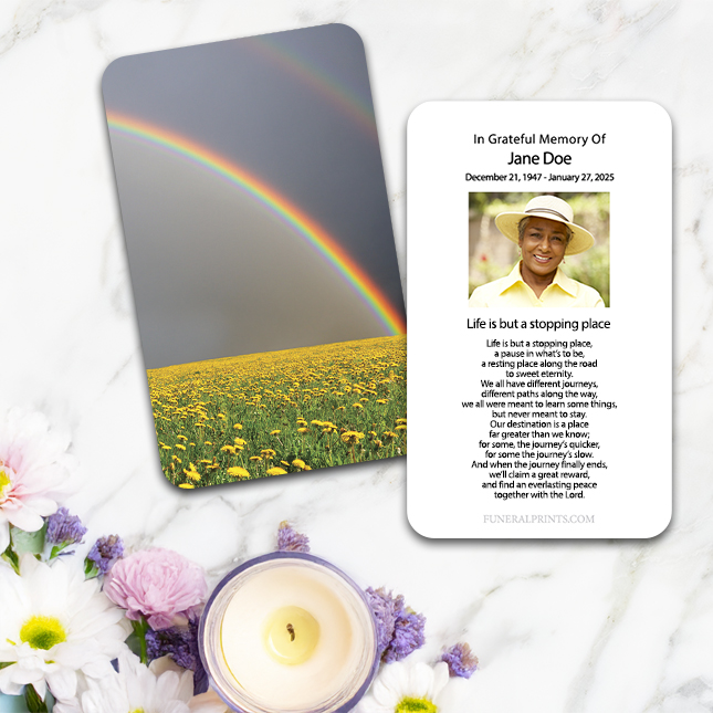 Show details for Rainbow Spanish Prayer Card
