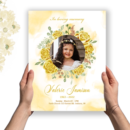 Show details for Yellow Floral Program (8.5x11) 