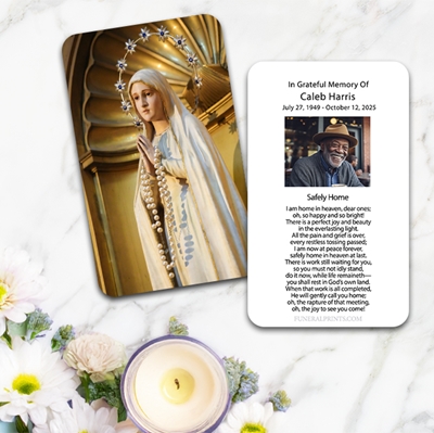 Show details for Statue of Blessed Virgin Large Memorial Card (3" x 4.75")