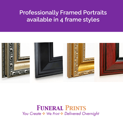 Show details for Framed Memorial Portrait - Old World Background