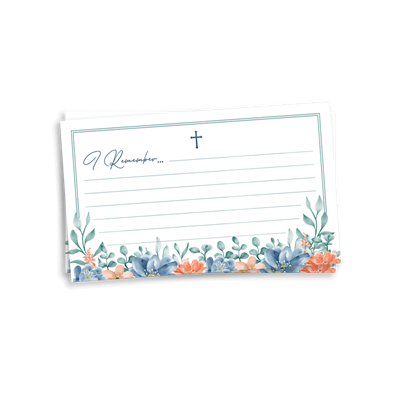 Show details for Multi Floral Religious Remember Card