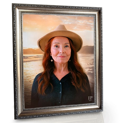 Show details for Framed Memorial Portrait - Golden Hour Lifescapes Background