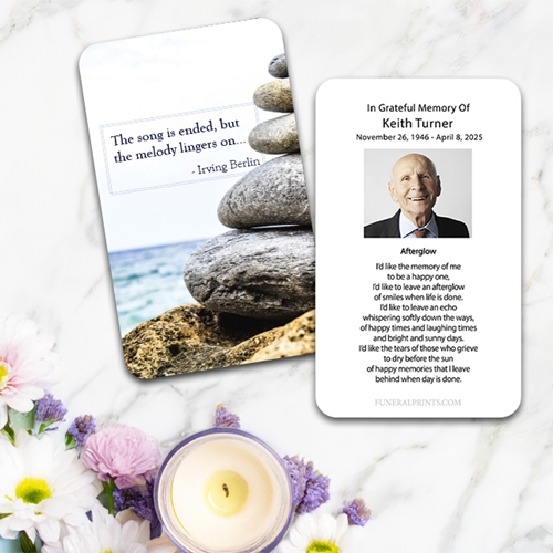 Show details for Melody Lingers Quote Prayer Card