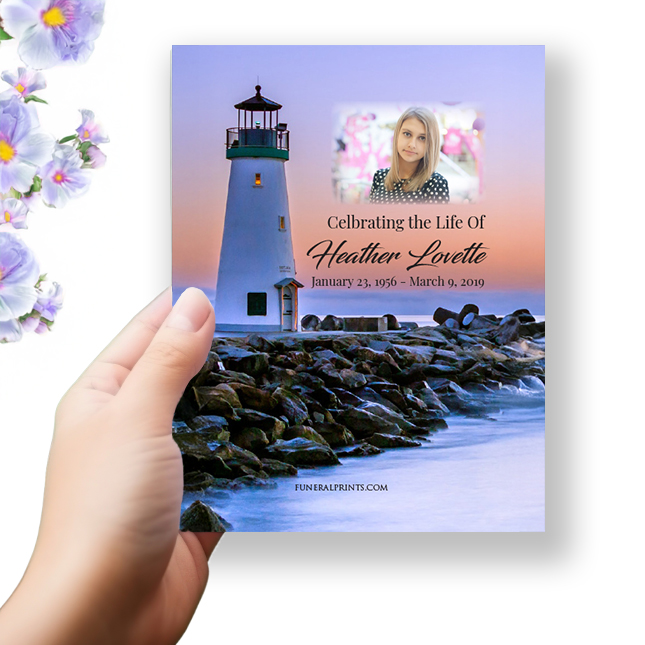 Show details for Lighthouse Funeral Program 