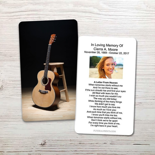 Show details for Guitar Memorial Card