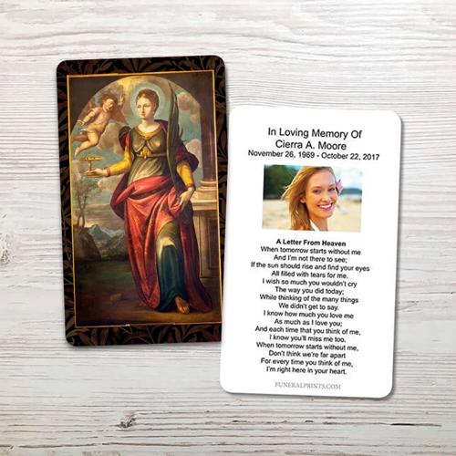 Show details for St. Lucy Memorial Card