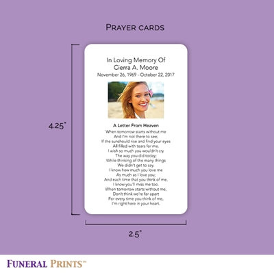 Show details for Final Honors Memorial Card