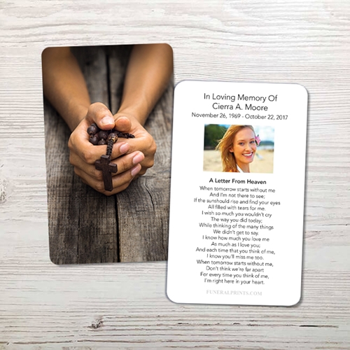 Show details for Person Praying Memorial Card