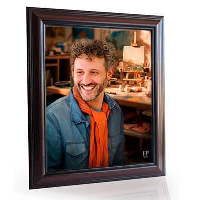 Show details for Framed Memorial Portrait - Artist Haven Lifescape Background