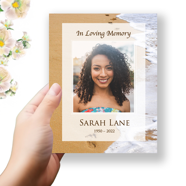 Show details for Foot Prints Funeral Program 