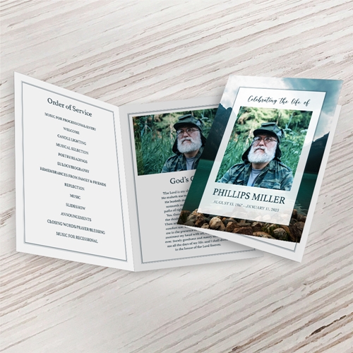 Show details for Mountain Sea Funeral Program (MegaEdit)