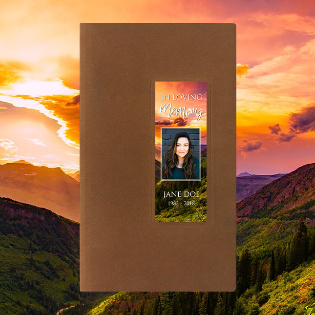 Show details for Hillside Sunset Guest Book - Brown