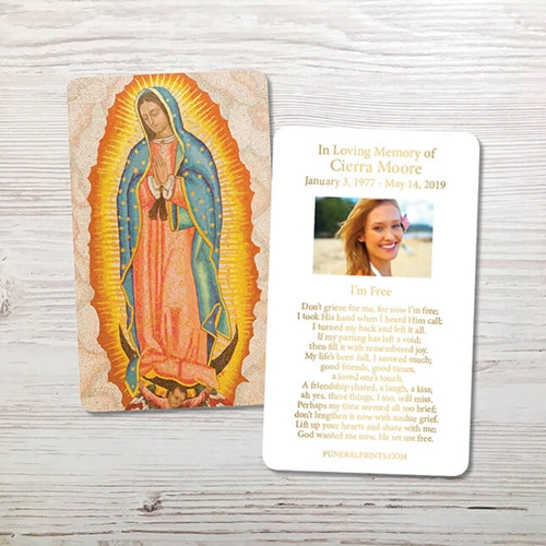 Show details for Guadalupe Gold Foil Memorial Card