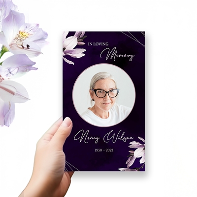 Show details for Purple Lilies Trifold Program 