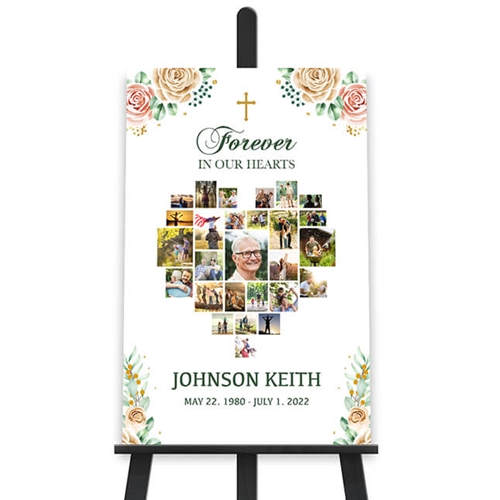 Show details for Cross Heart Collage Poster